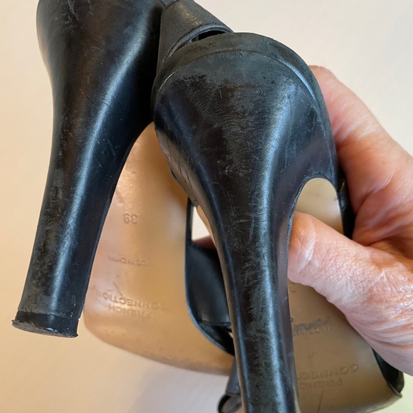 Strappy Leather vintage FCUK heels - Picture 4 of 5